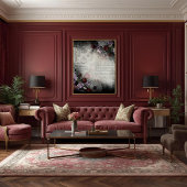 Victorian Burgundy Rose Script Decoupage Craft 薄葉紙