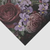 Victorian Burgundy Rose Script Decoupage Craft 薄葉紙 (詳細)