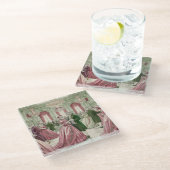 Victorian Cat Ball Glass Coaster ガラスコースター (アングル)