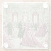 Victorian Cat Ball Glass Coaster ガラスコースター (裏面)