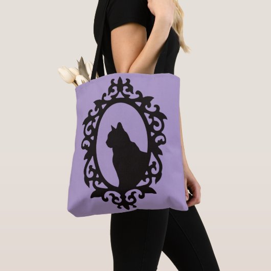 Victorian Cat Gothic Tote Bag トートバッグ (クローズアップ)