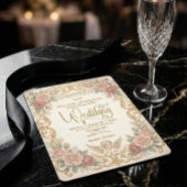 Victorian Cherub & Rococo Floral Frame Wedding 招待状