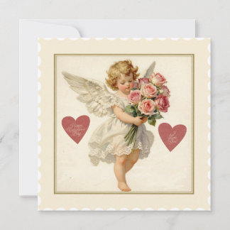Victorian Cherub with Roses – Valentine’s Day シーズンカード