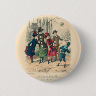 Victorian Children Dress Play Vintage Antique 缶バッジ
