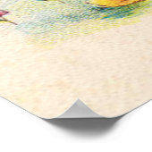 Victorian Children Easter Chick Bunny Field ポスター (角)