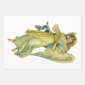 Victorian Christmas Angel, Gloria in Excelsis Deo ラッピングペーパーシート (正面3)