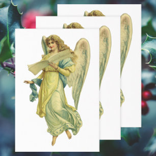 Victorian Christmas Angel, Gloria in Excelsis Deo ラッピングペーパーシート