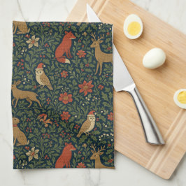Victorian Christmas Animal & Botanical  キッチンタオル
