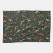 Victorian Christmas Animal & Botanical  キッチンタオル (横)