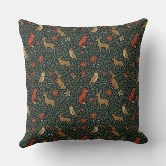 Victorian Christmas Animal & Botanical クッション (裏面)