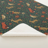 Victorian Christmas Animal & Botanical シェルパブランケット (3/4)