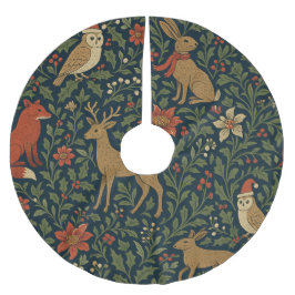 Victorian Christmas Animal & Botanical  ブラッシュドポリエステルツリースカート