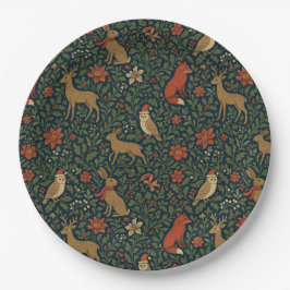 Victorian Christmas Animal & Botanical  ペーパープレート