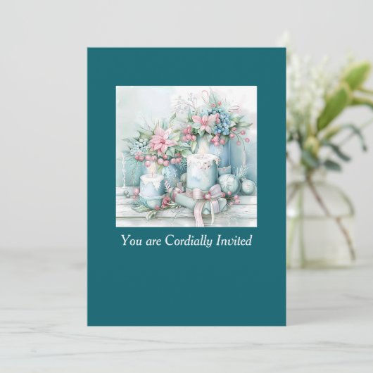 Victorian Christmas Celebration Invitation 招待状 (スタンド正面)