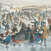 Victorian Christmas Central Park Currier & Ives シール (正面)