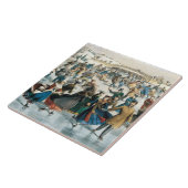 Victorian Christmas Central Park Currier & Ives タイル (側面)