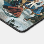 Victorian Christmas Central Park Currier & Ives デスクマット (コーナー)