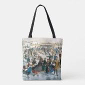 Victorian Christmas Central Park Currier & Ives トートバッグ (裏面)