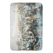Victorian Christmas Central Park Currier & Ives バスマット (正面縦)