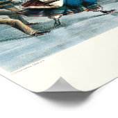 Victorian Christmas Central Park Currier & Ives ポスター (角)