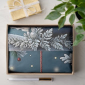 Victorian Christmas Ornament Decoupage Paper Blue  薄葉紙 (ギフト)