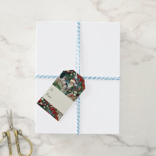 Victorian Christmas Portrait ギフトタグ (より糸付き)