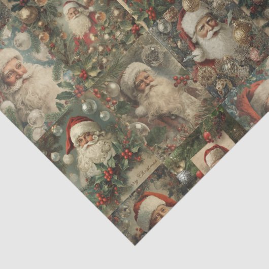 Victorian Christmas & Retro Santa Collage 薄葉紙 (詳細)