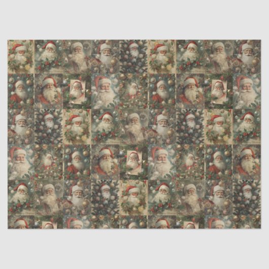 Victorian Christmas & Retro Santa Collage 薄葉紙 (正面)