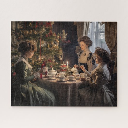Victorian Christmas Tea Party ジグソーパズル (横)