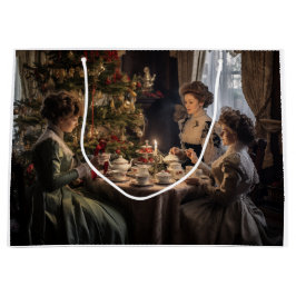 Victorian Christmas Tea Party ラージペーパーバッグ