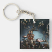 Victorian Clockwork Gummy Bear Mechanical Raven キーホルダー (正面)