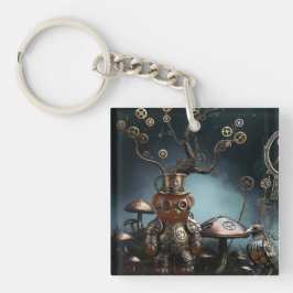 Victorian Clockwork Gummy Bear Mechanical Raven キーホルダー