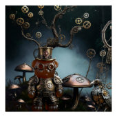 Victorian Clockwork Gummy Bear Mechanical Raven ポスター (正面)