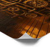 Victorian Control Room Steampunk Canvas Wall Art ポスター (角)