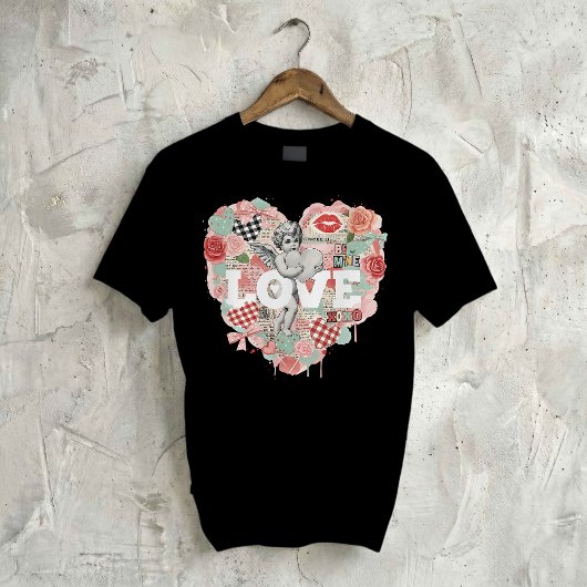 Victorian Coquette Cherub Angel Aesthetic Heart Tシャツ