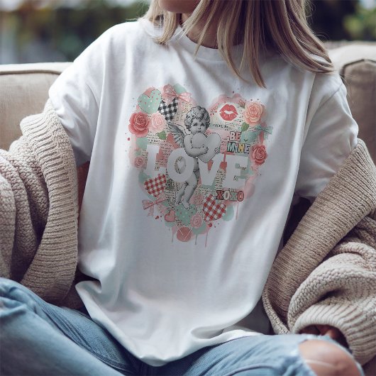 Victorian Coquette Cherub Angel Aesthetic Heart Tシャツ