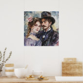 Victorian Couple ポスター (キッチン)