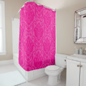 victorian damask antique pink wallpaper ornate シャワーカーテン (インサイチュ)