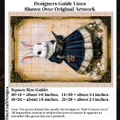 Victorian Dressed Rabbit With Book ER7R Decoupage 薄葉紙