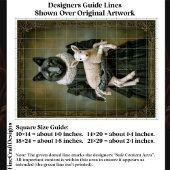 Victorian Dressed Wolf Holding Lamb ES7R Decoupage 薄葉紙