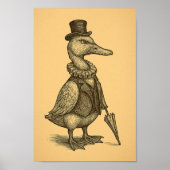 Victorian Duck with Umbrella ポスター (正面)