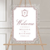 Victorian Dusty Rose Catholic Wedding Welcome アクリルサイン