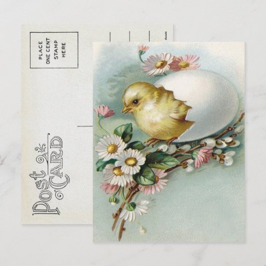 Victorian Easter Ephemera シーズンポストカード (正面/裏面)
