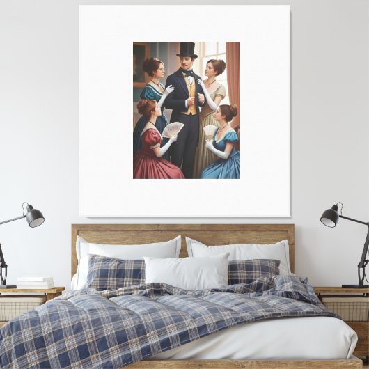 Victorian elegant soiree キャンバスプリント (インサイチュ (寝室))