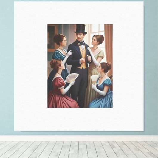 Victorian elegant soiree キャンバスプリント (インサイチュ (ウッドフロア))