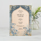 Victorian Enchanted Garden Elegant Floral Bridal 招待状 (スタンド正面)