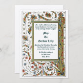 Victorian Era 1846 Medieval Style Wedding 招待状 (正面/裏面)