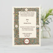 Victorian Era 1899 Medieval Style Wedding 招待状 (スタンド正面)