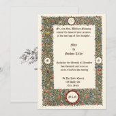 Victorian Era 1899 Medieval Style Wedding 招待状 (正面/裏面)