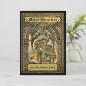 Victorian Era Art Nouveau Christmas Nativity 1889 シーズンカード (スタンド正面)